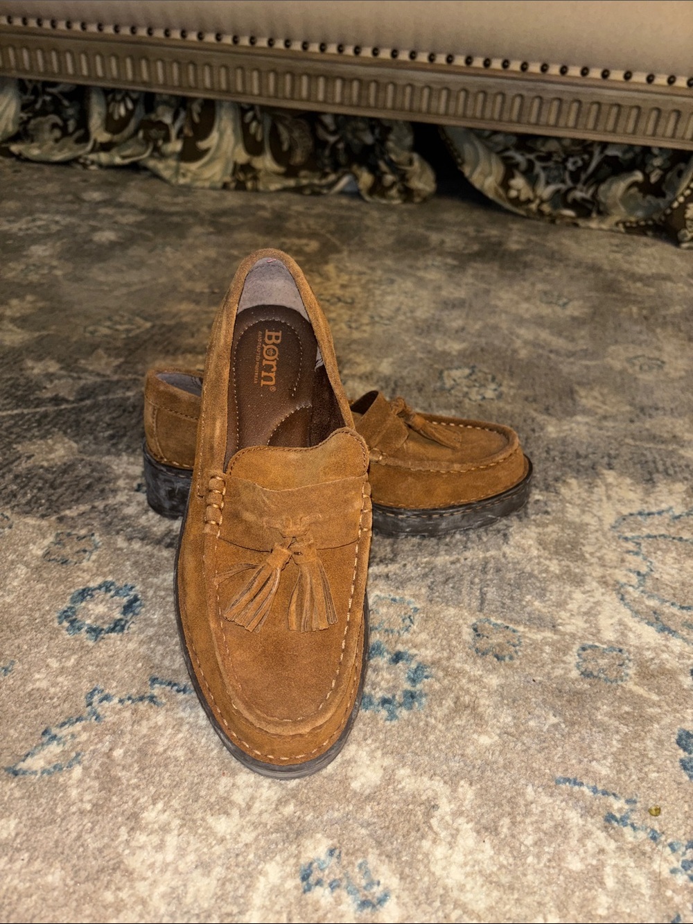 Born Women’s Tan Suede Tassel Loafers